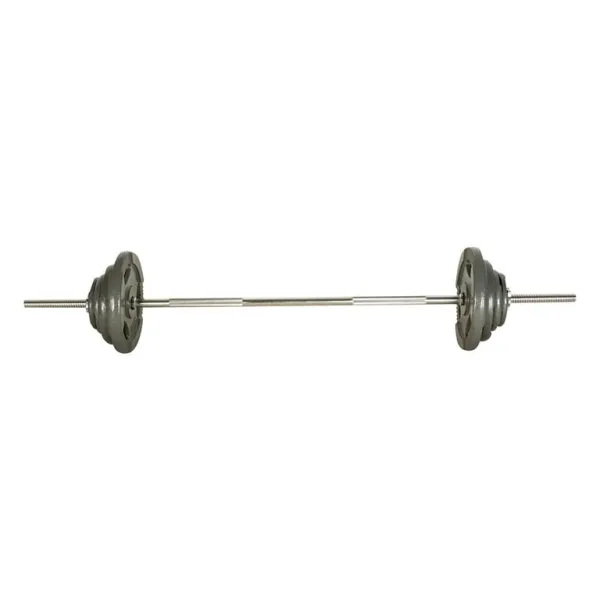 44KG Cast Iron Weight Set with Tri Grip Plates and 5ft Barbell