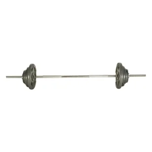44KG Cast Iron Weight Set with Tri Grip Plates and 5ft Barbell