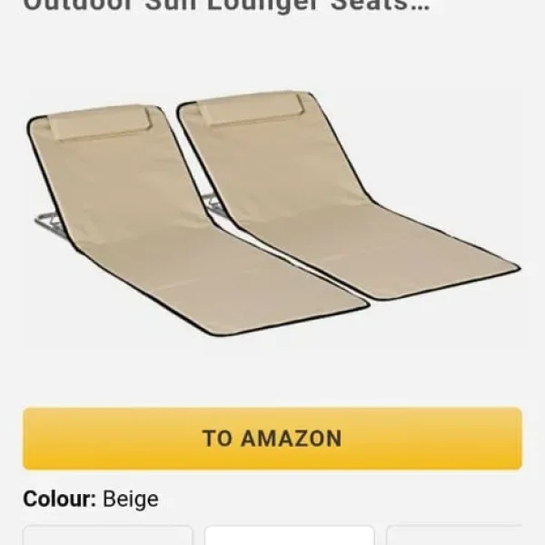 Pair of foldable sun loungers