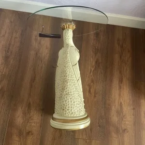 Vintage bird glass side table - Image 3
