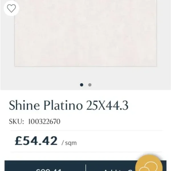 porcelanosa shine platino wall tiles x5 boxes