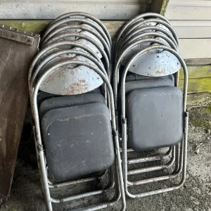 Fold up chairs (Metal frame & padded seats)