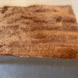 Shaggy brown area rug 170x120cm - Image 8