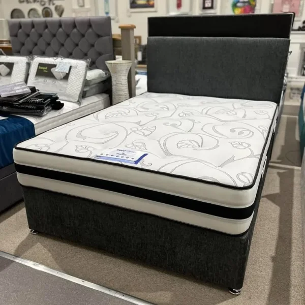 Small double divan bed with mattress