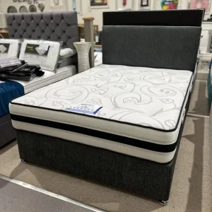 Small double divan bed with mattress