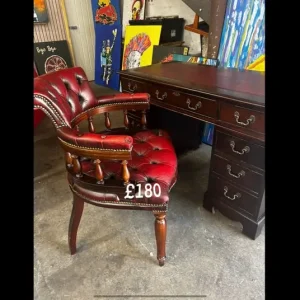 Oxblood captains chair - Image 5