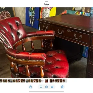 Oxblood captains chair - Image 6