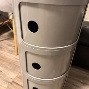 Grey Modern 3-Drawer Bedside Table - Image 2