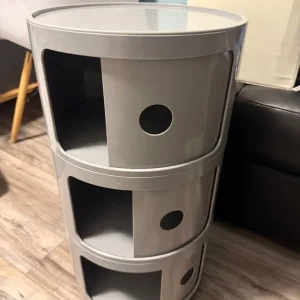 Grey Modern 3-Drawer Bedside Table - Image 4