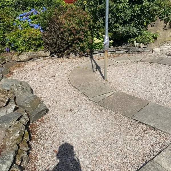 Rockery stones, 25m long, 30cm high