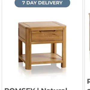 Solid oak sideboard and side table - Image 4