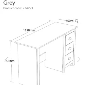Grey Lexington Desk - Image 4