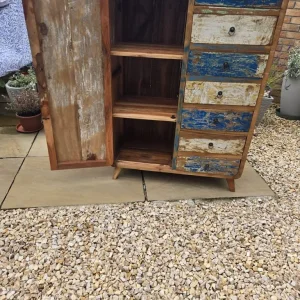 Boat Wood Cupboard with Drawers - Image 2