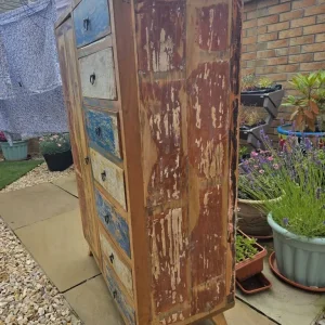 Boat Wood Cupboard with Drawers - Image 3