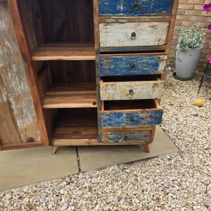 Boat Wood Cupboard with Drawers - Image 5