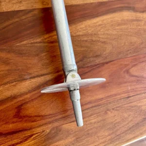 Vintage Aluminium Shooting Stick with Leather Seat - Image 2