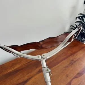 Vintage Aluminium Shooting Stick with Leather Seat - Image 3