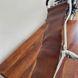 Vintage Aluminium Shooting Stick with Leather Seat - Image 4