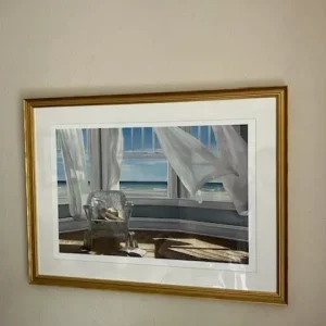 Karen Holloway Beach Scene Print in Gold Frame - Image 2