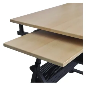 vidaXL Two Drawers Tiltable Tabletop Drawing Table with Stool - Image 6