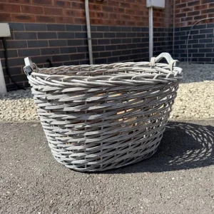 Grey Log Basket With Logs - Image 5
