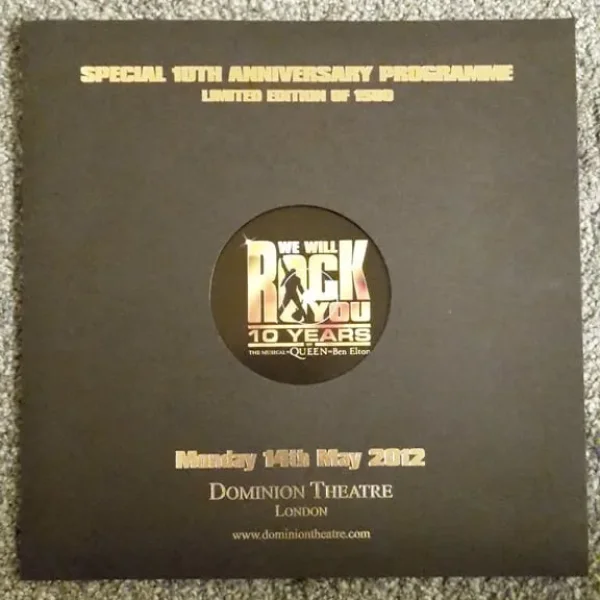 We Will Rock You 10th Anniversary Limited Edition Programme