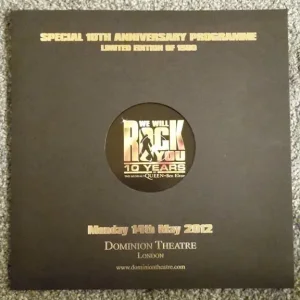 We Will Rock You 10th Anniversary Limited Edition Programme