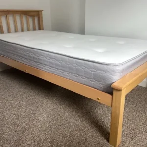 Single bed and mattress