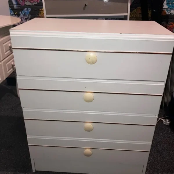White drawers, heavy duty, excellent condition