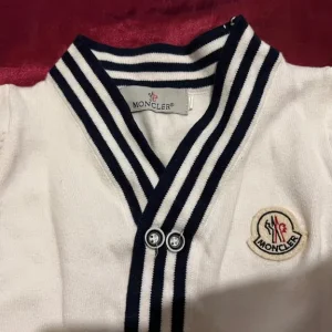 Moncler Kids Jacket White Navy - Image 5