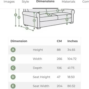 Oak Furnitureland 4 Seater Sofa and Footstool - Image 3