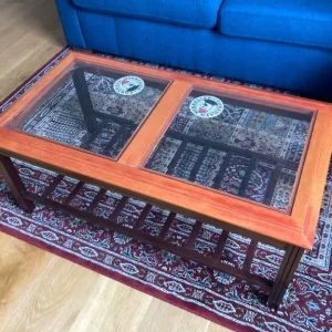 Wooden/glass coffee table - Image 2