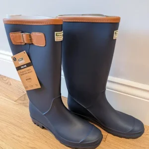 Navy Wellies Size 5 with Fleece Lining