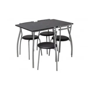 Black Dining Table Set - Rectangle table and 4 chairs - Image 7