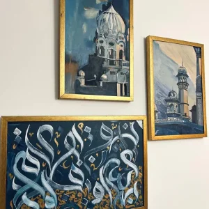 Hand painted calligraphy alphabets on canvas - Image 2