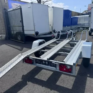 2m x 1.25m Single Axle Motorbike Trailer 750KG Unbraked - Image 2