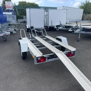 2m x 1.25m Single Axle Motorbike Trailer 750KG Unbraked - Image 3