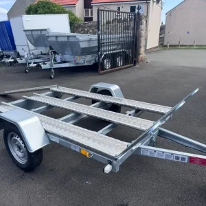 2m x 1.25m Single Axle Motorbike Trailer 750KG Unbraked