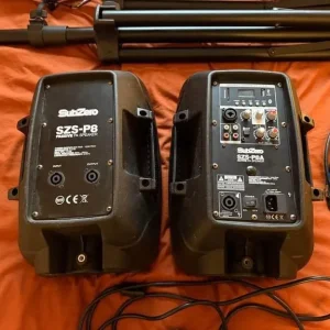 SubZero 200W 8" PA System with Digital Media Player & Stands
