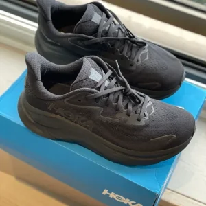 Black Hoka Clifton 10 running shoe for men - Image 2