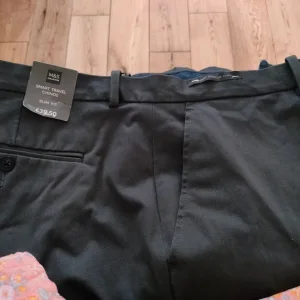 M&S men's charcoal trousers - Image 3