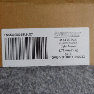 Overture 3D Printer Filament – Light Brown, 1.75mm - Image 2