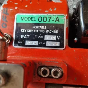 Tempest 007-A Portable key cutting machine - Image 2