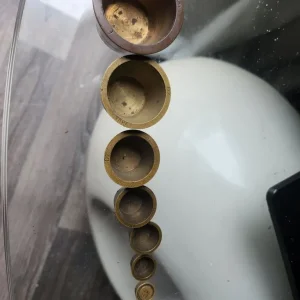 Vintage brass weighing weights - Image 2