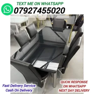 Extendable Dining Table with 6 Chairs - Image 2