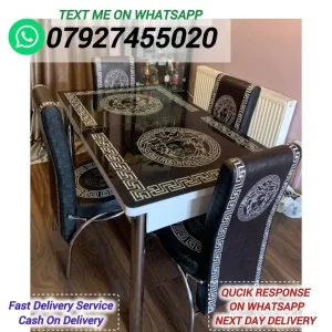Extendable Dining Table with 6 Chairs