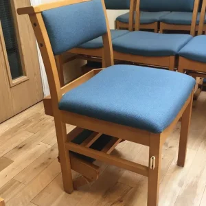 Blue Church Chairs with Kneelers - Image 2