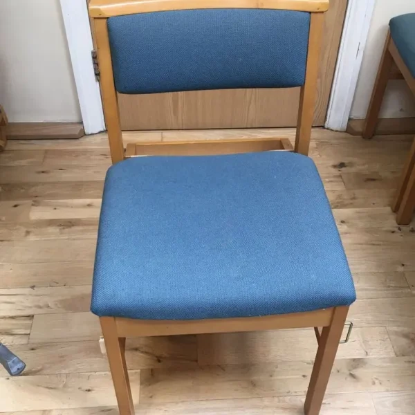 Blue Church Chairs with Kneelers