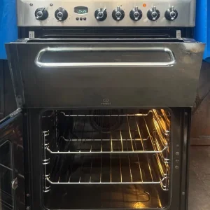 Indesit KDP60C 60cm double oven ceramic cooker stainless steel - Image 6