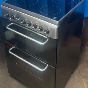 Indesit KDP60C 60cm double oven ceramic cooker stainless steel - Image 7